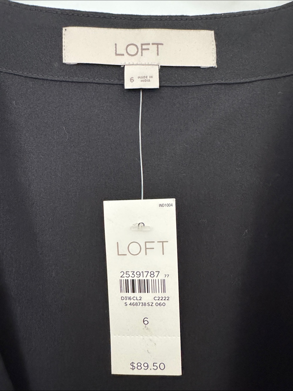 LOFT Black Sleeveless Button-Front Midi Dress - Picture 2 of 7